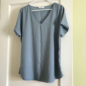 Short sleeved blouse that's a dusty green